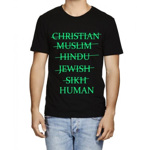 Christian Muslim Hindu Jewish Sikh Human Graphic Printed T-shirt