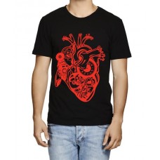Clock Heart Graphic Printed T-shirt
