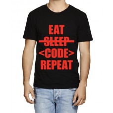 Eat Code Repeat Programmer Graphic Printed T-shirt