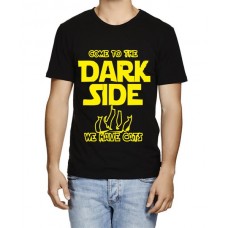 Come To The Dark Side We Have Cats Graphic Printed T-shirt