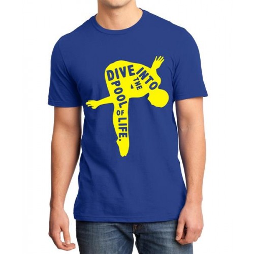 Dive Into The Pool Of Life Graphic Printed T-shirt