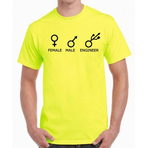 Female Male Engineer Graphic Printed T-shirt