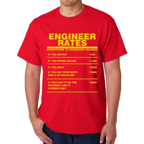 Engineer Rates Graphic Printed T-shirt