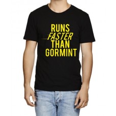 Runs Faster Than Gormint Graphic Printed T-shirt