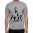 Men's Round Neck Cotton Half Sleeved T-Shirt With Printed Graphics - Fighting Skill