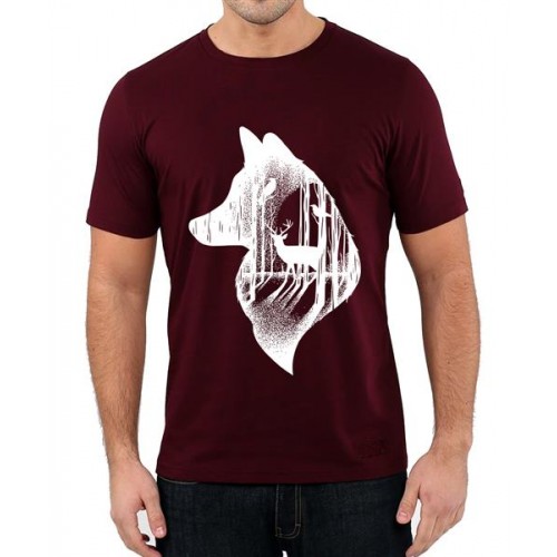 Fox Deer Graphic Printed T-shirt
