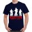 Men's Round Neck Cotton Half Sleeved T-Shirt With Printed Graphics - Friends Lie Cycle