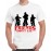 Men's Round Neck Cotton Half Sleeved T-Shirt With Printed Graphics - Friends Lie Cycle