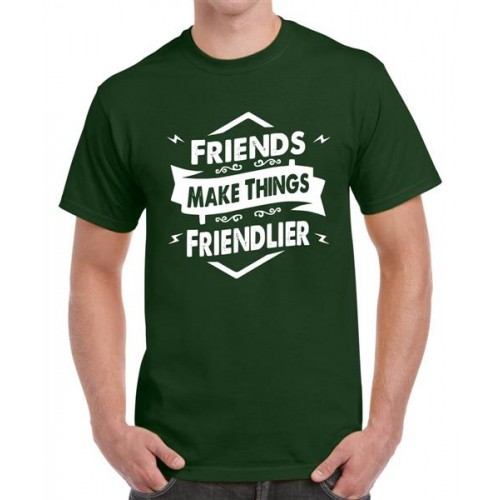Friends Make Things Friendlier Graphic Printed T-shirt