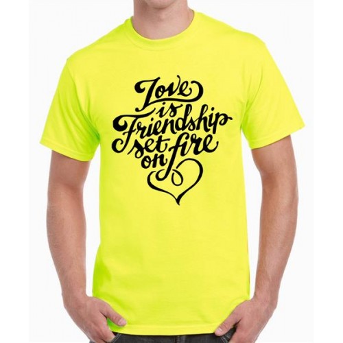 Love Is Friendship Set On Fire Graphic Printed T-shirt