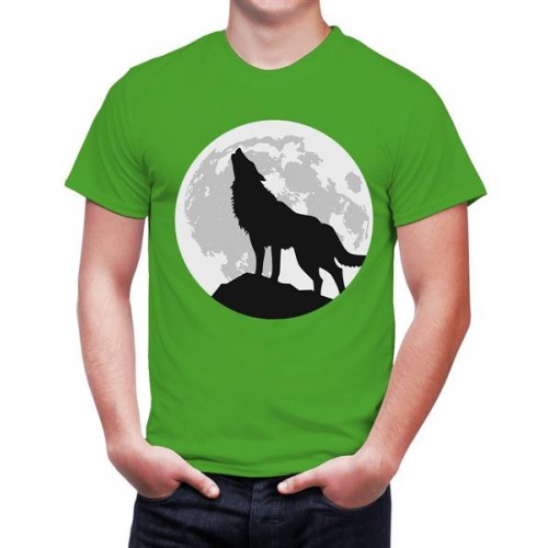 Full Moon Wolf Graphic Printed T-shirt