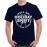Men's Round Neck Cotton Half Sleeved T-Shirt With Printed Graphics - Full Of Holiday