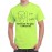 Men's Round Neck Cotton Half Sleeved T-Shirt With Printed Graphics - Glass Is Always Full