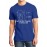 Men's Round Neck Cotton Half Sleeved T-Shirt With Printed Graphics - Glass Is Always Full