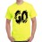 Men's Round Neck Cotton Half Sleeved T-Shirt With Printed Graphics - Go Away