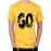 Men's Round Neck Cotton Half Sleeved T-Shirt With Printed Graphics - Go Away