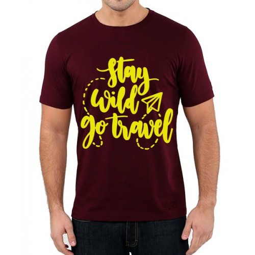 Stay Wild Go Travel Graphic Printed T-shirt