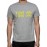 Men's Round Neck Cotton Half Sleeved T-Shirt With Printed Graphics - Gym Bar