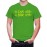 Men's Round Neck Cotton Half Sleeved T-Shirt With Printed Graphics - Gym Bar