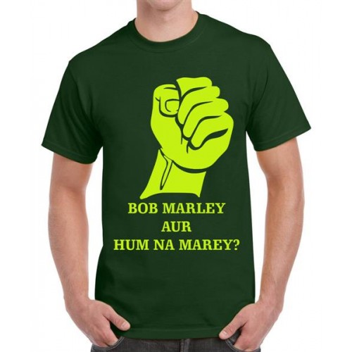 Bob Marley Aur Hum Na Marey Graphic Printed T-shirt