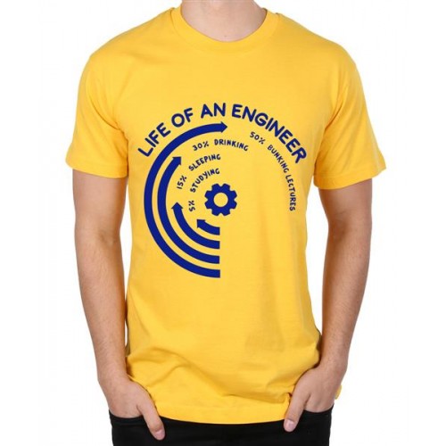 Life Of An Engineer Graphic Printed T-shirt