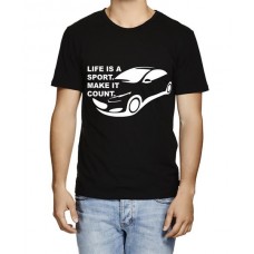Life is a Sport Make It Count Graphic Printed T-shirt