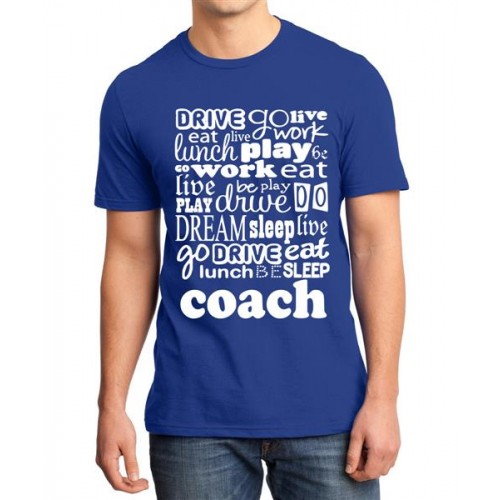 Eat Sleep Play Coach Graphic Printed T-shirt