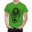 Men's Round Neck Cotton Half Sleeved T-Shirt With Printed Graphics - Lion Football