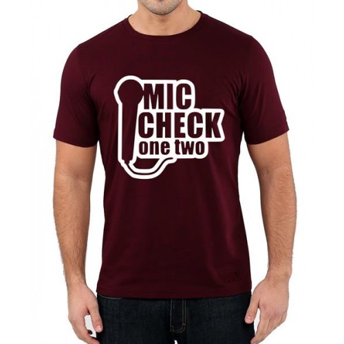 Mic Check One Two Graphic Printed T-shirt