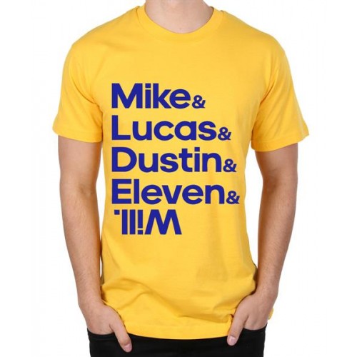 Stranger Things Mike Lucas Dustin Eleven Will Graphic Printed T-shirt