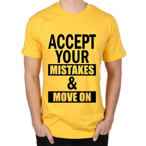 Accept Your Mistakes And Move On Graphic Printed T-shirt