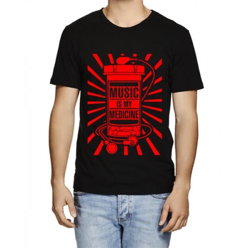 Music Is My Medicine Graphic Printed T-shirt