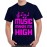 Music Makes Me High Graphic Printed T-shirt