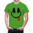 Men's Round Neck Cotton Half Sleeved T-Shirt With Printed Graphics - Music Smiley