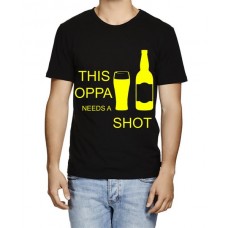 This Oppa Needs A Shot Graphic Printed T-shirt