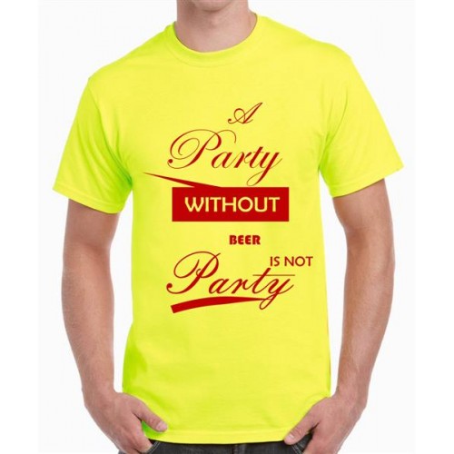A Party Without Beer Is Not Party Graphic Printed T-shirt