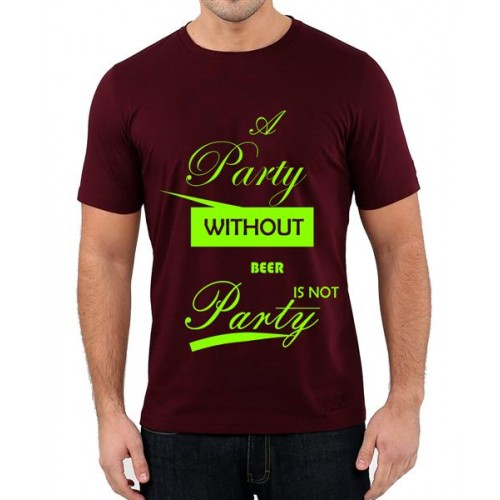 A Party Without Beer Is Not Party Graphic Printed T-shirt