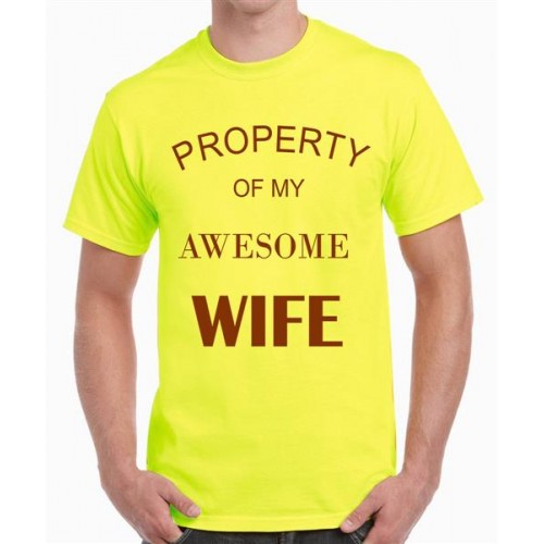 Property Of My Awesome Wife Graphic Printed T-shirt