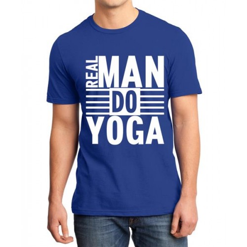 Real Man Do Yoga Graphic Printed T-shirt