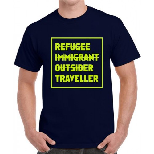 Refugee Immigrant Outsider Traveller Graphic Printed T-shirt