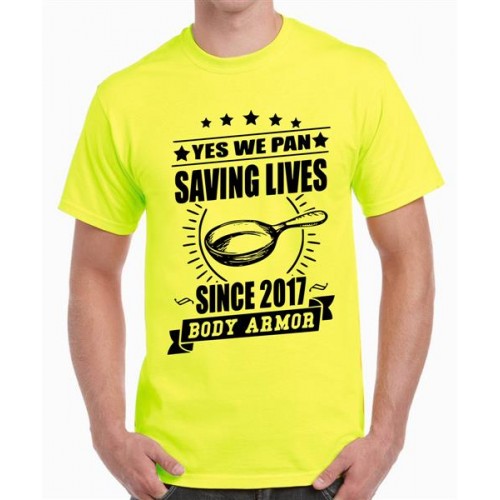 Yes We Pan Saving Lives Since 2017 Body Armor Graphic Printed T-shirt