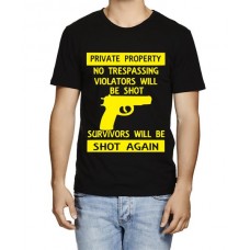 Survivors Will Be Shot Again Graphic Printed T-shirt