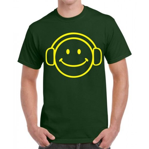 Smiley Music Graphic Printed T-shirt