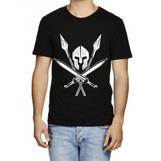 Spartan Emblem Graphic Printed T-shirt
