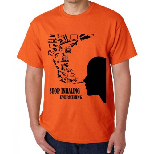 Stop Inhaling Everything Graphic Printed T-shirt