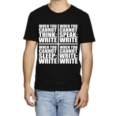 Think Speak Sleep Write Graphic Printed T-shirt