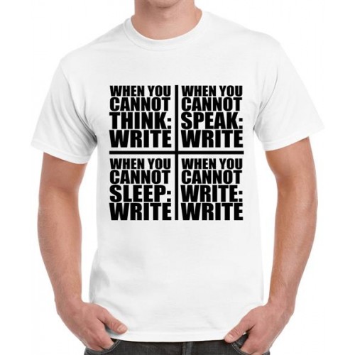 Think Speak Sleep Write Graphic Printed T-shirt