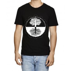 Tree Yin Yang Graphic Printed T-shirt