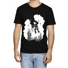Under Water Astronaut Graphic Printed T-shirt