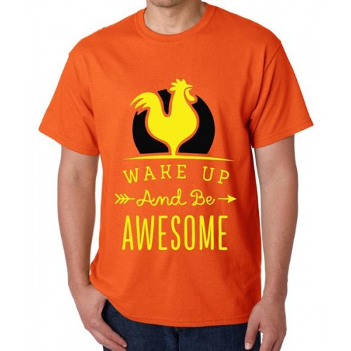 Wake Up And Be Awesome Graphic Printed T-shirt